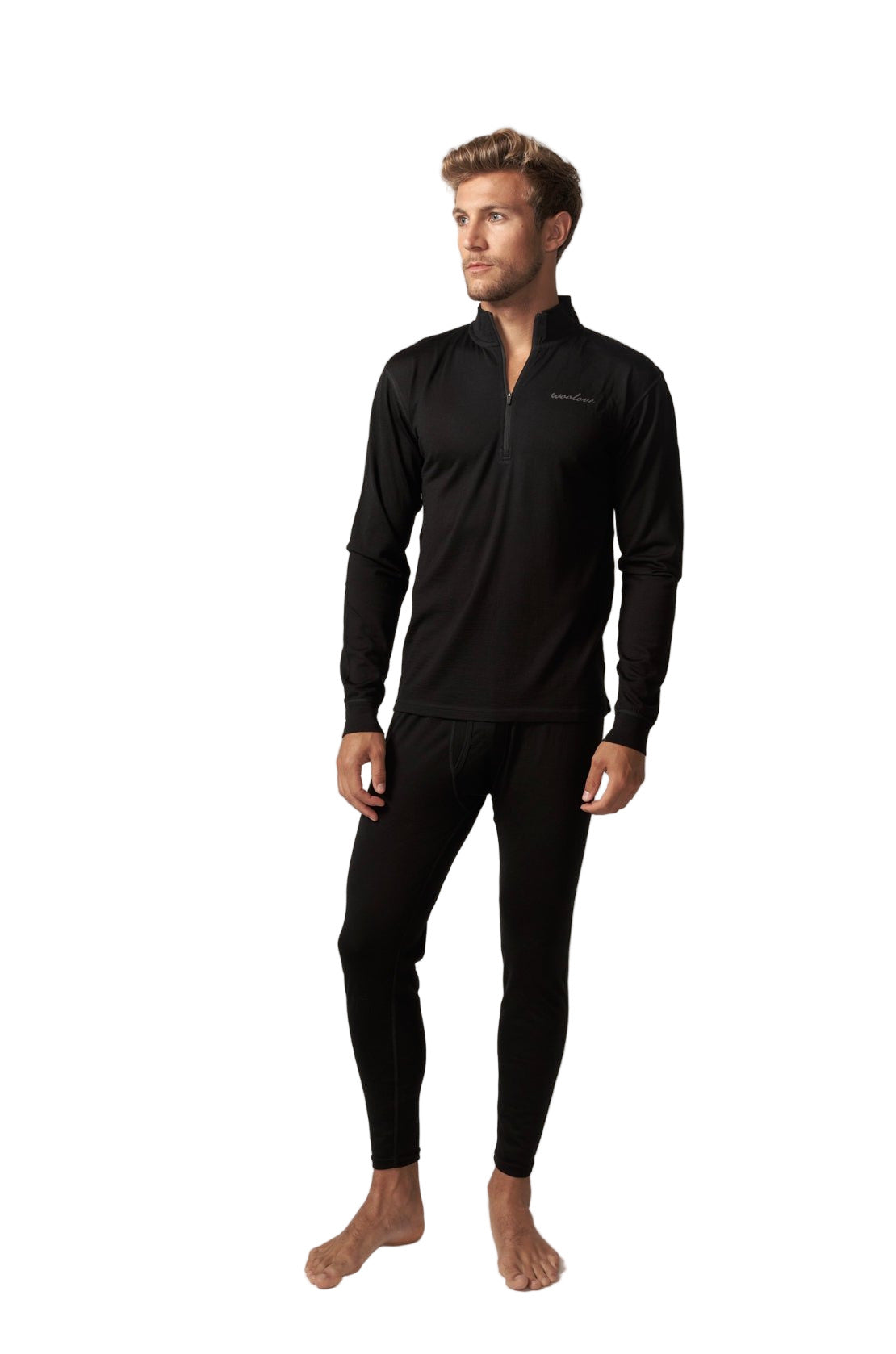 Men's 100% Merino Wool 1/4 Zip Baselayer Pullover 190 GSM - Midweight - Velora Luxury Fashion