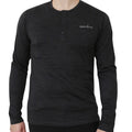 Men's 100% Merino Wool Long Sleeve Henley 190 GSM - Velora Luxury Fashion