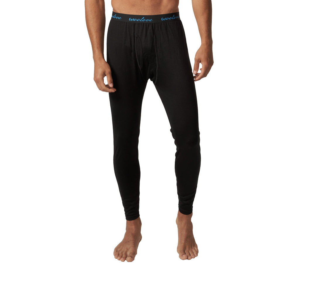 Men's 100% Merino Wool Long Underwear Base Layer Leggings 190 GSM - Midweight - Velora Luxury Fashion
