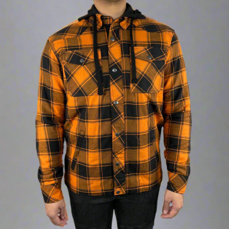Men’s Armored Shirt with Removable Hoodie - Velora Luxury Fashion