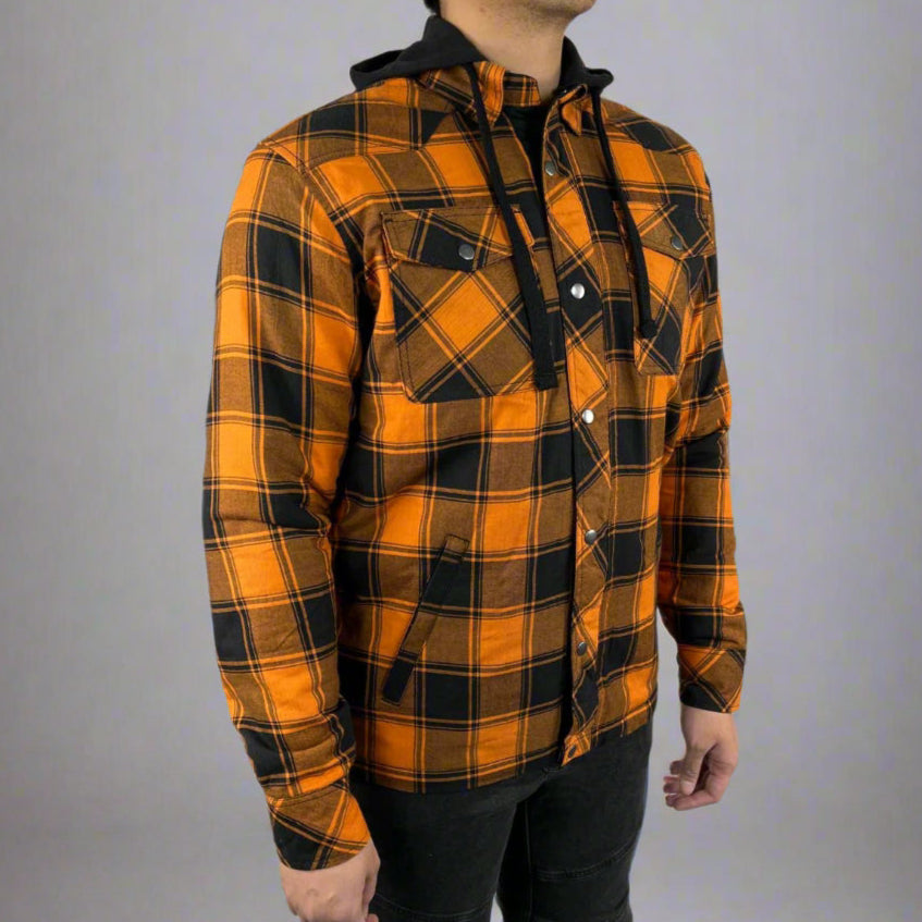 Men’s Armored Shirt with Removable Hoodie - Velora Luxury Fashion