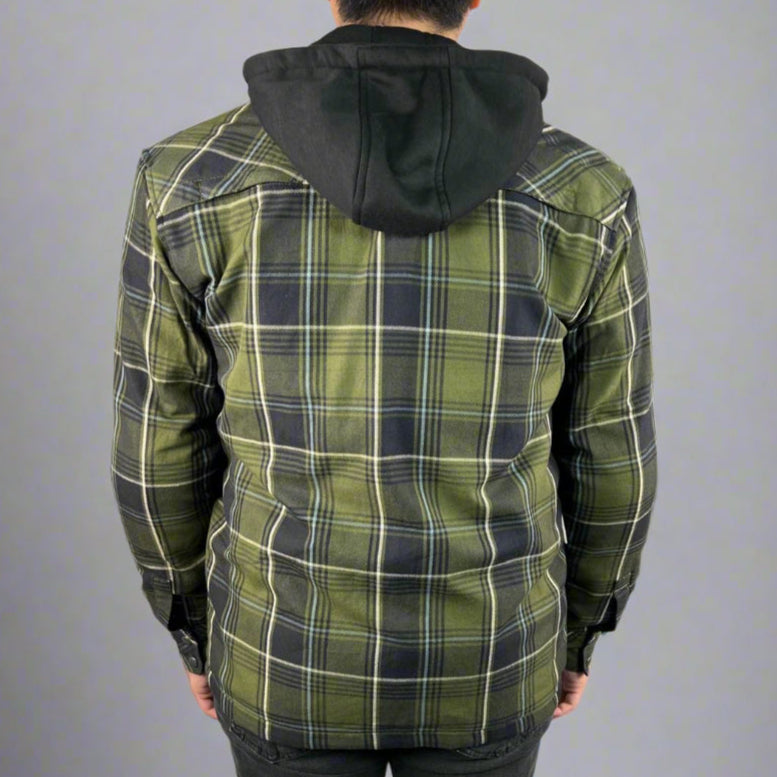 Men’s Armored Shirt with Removable Hoodie - Velora Luxury Fashion