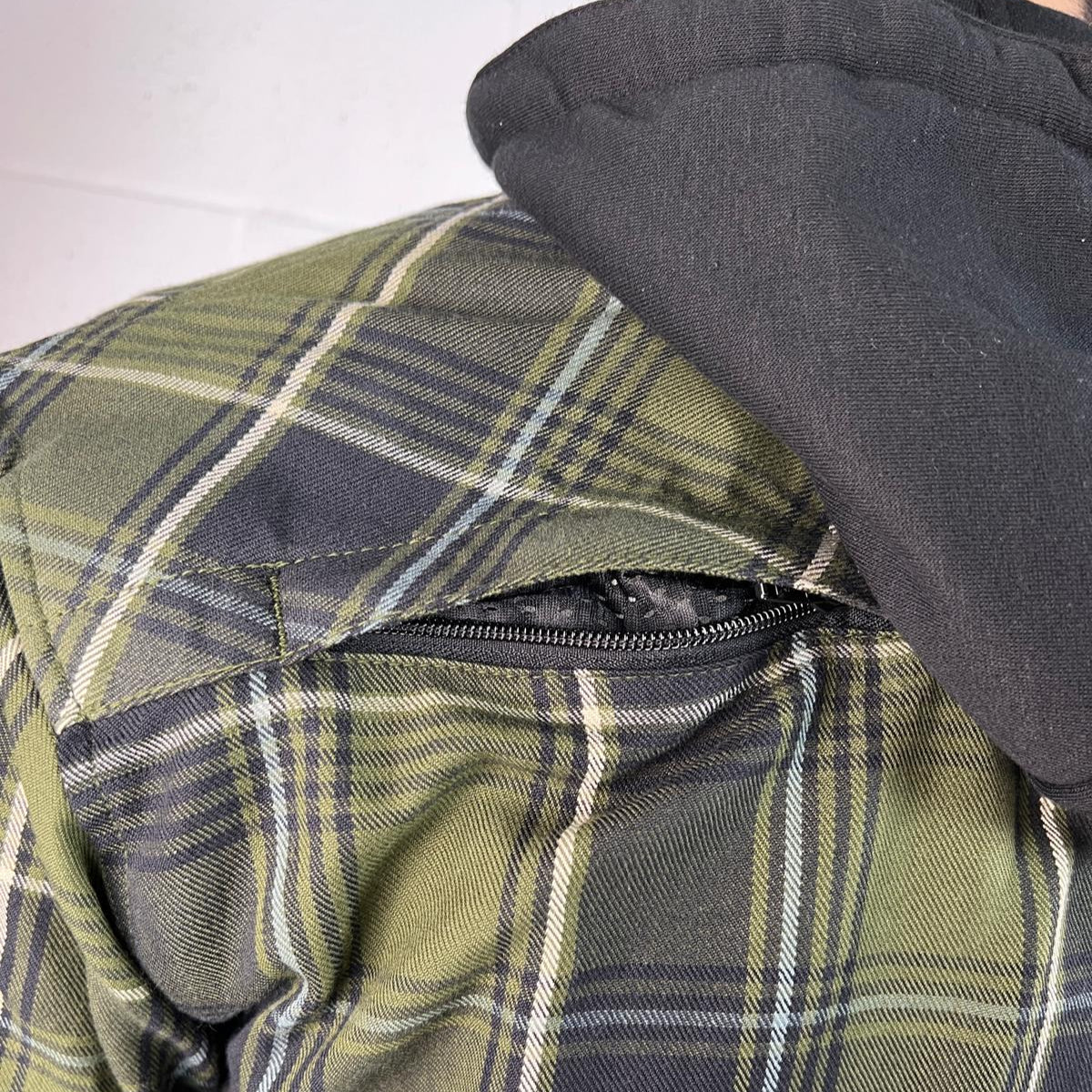 Men’s Armored Shirt with Removable Hoodie - Velora Luxury Fashion
