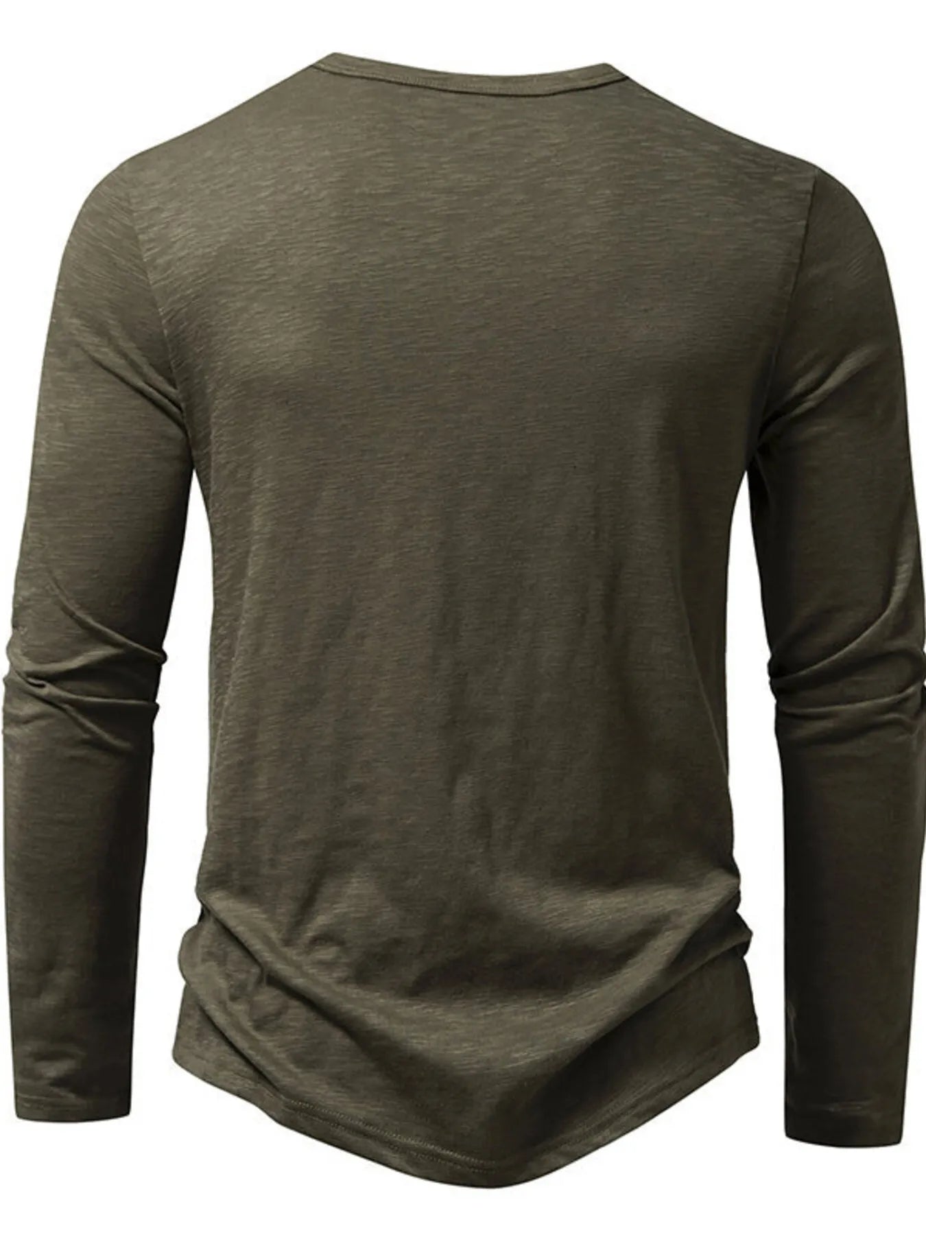 Men's Button Detail Long Sleeve T-Shirt - Velora Luxury Fashion