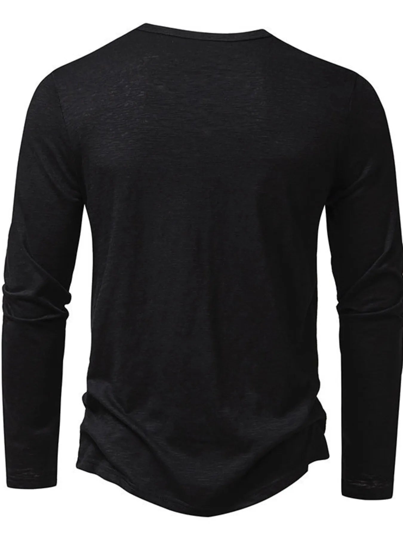 Men's Button Detail Long Sleeve T-Shirt - Velora Luxury Fashion