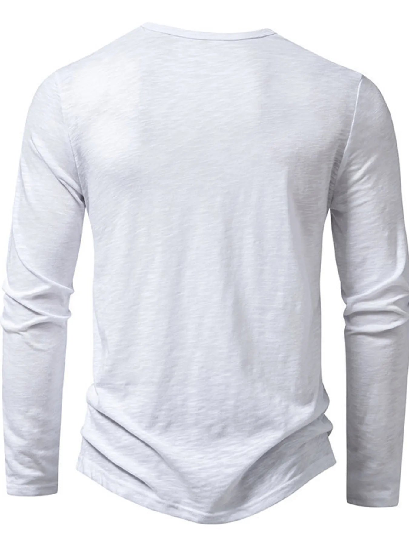 Men's Button Detail Long Sleeve T-Shirt - Velora Luxury Fashion