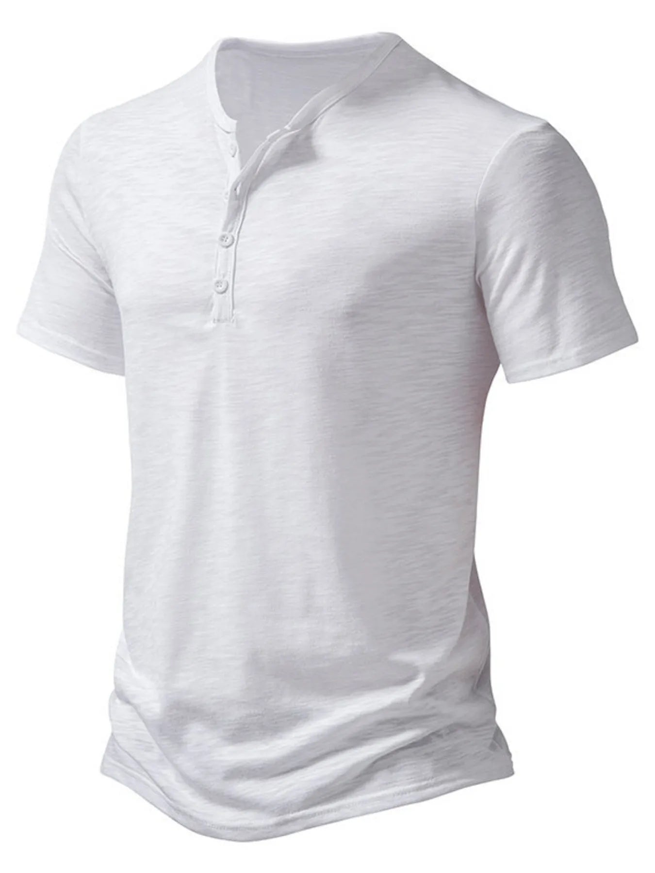Men's Button Detail Short Sleeve Top - Velora Luxury Fashion