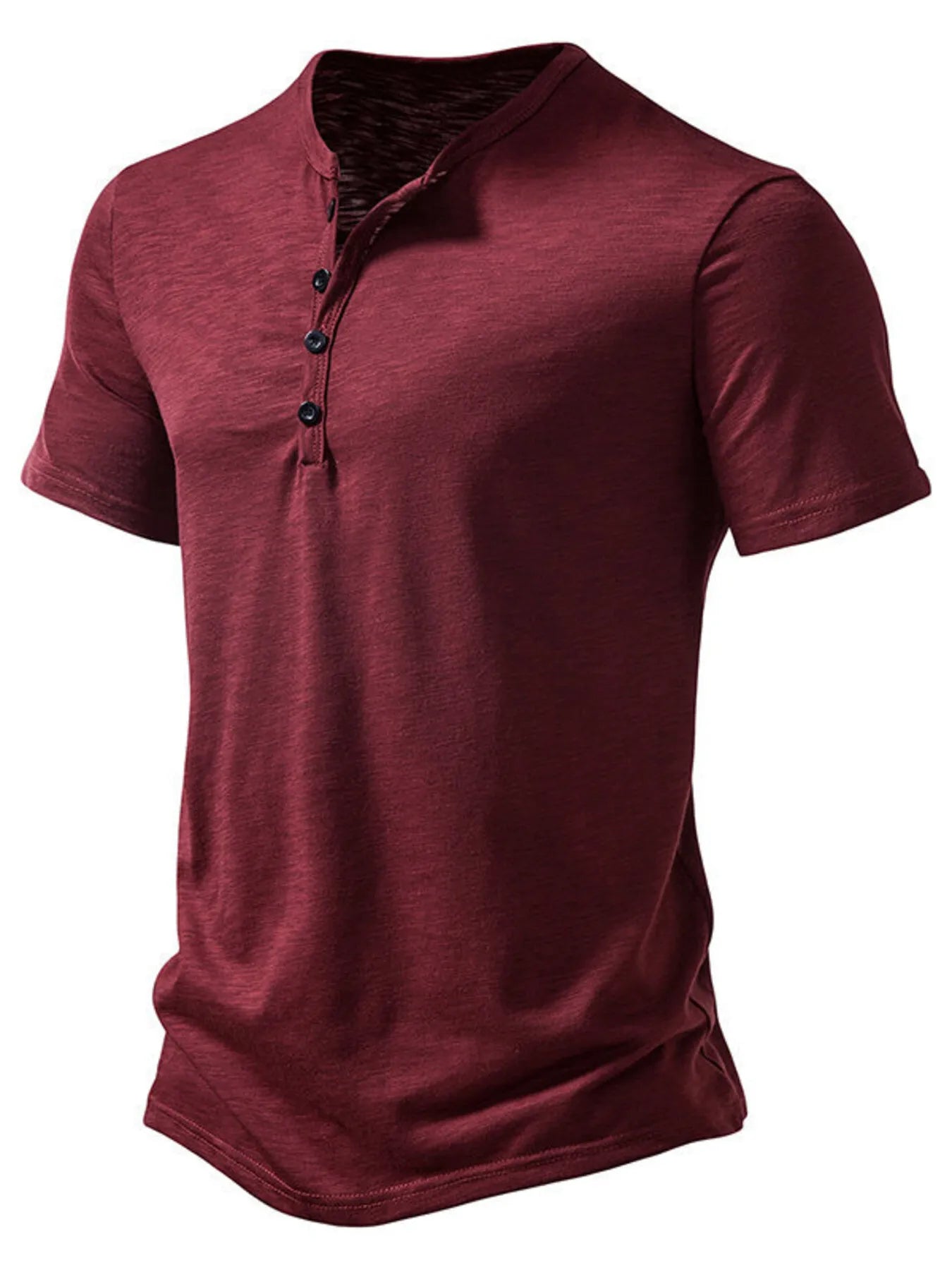 Men's Button Detail Short Sleeve Top - Velora Luxury Fashion