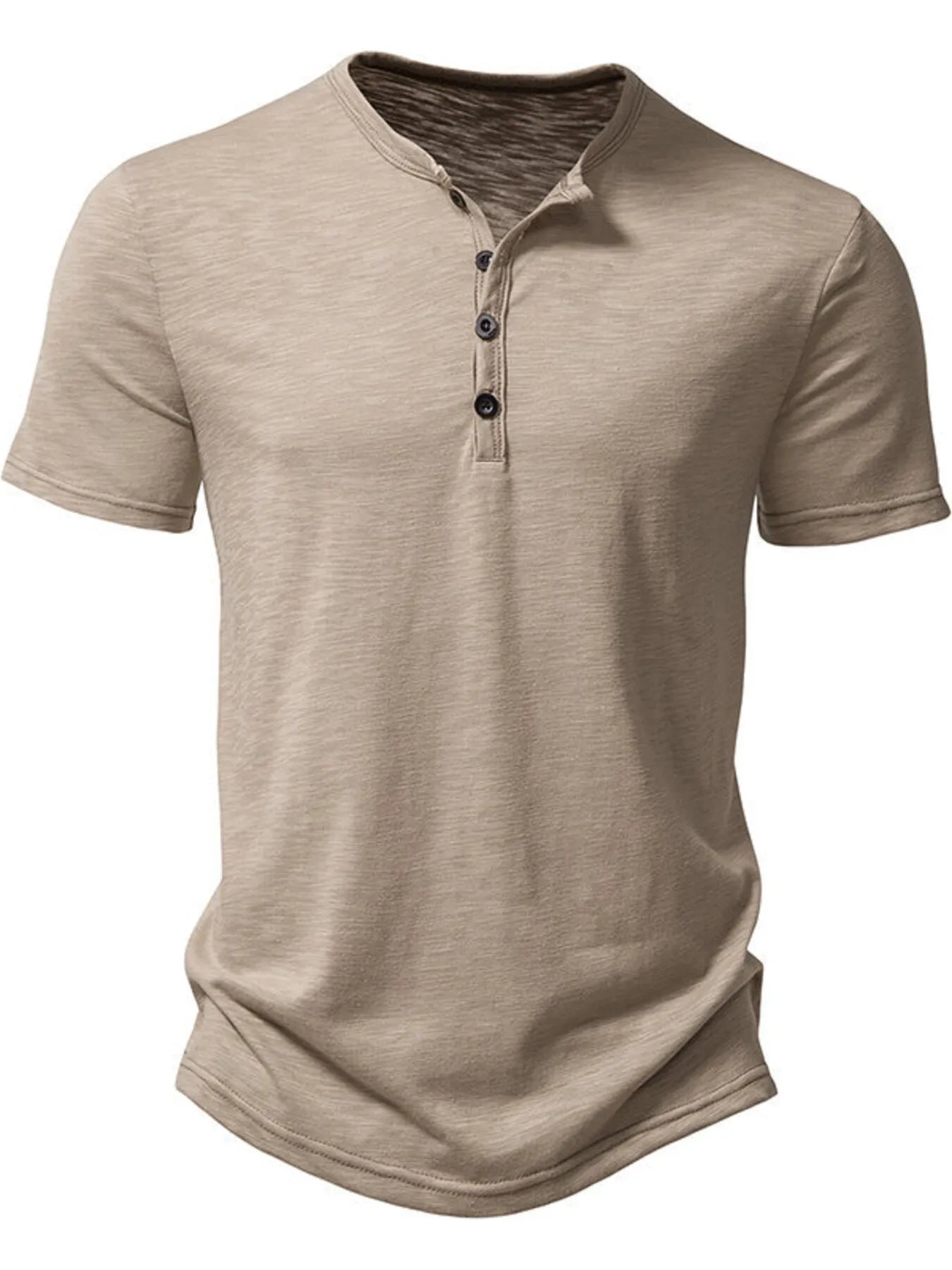 Men's Button Detail Short Sleeve Top - Velora Luxury Fashion
