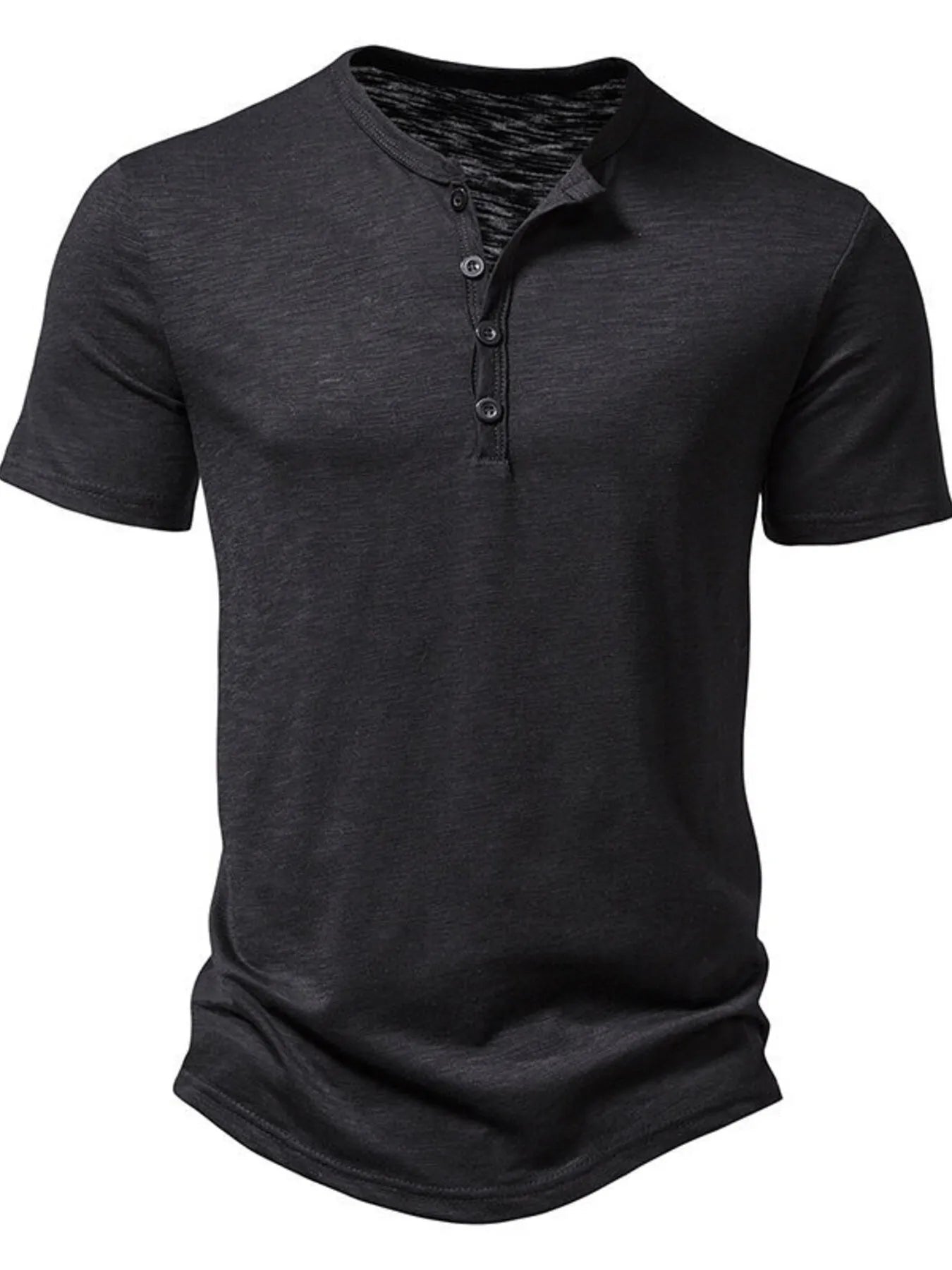 Men's Button Detail Short Sleeve Top - Velora Luxury Fashion
