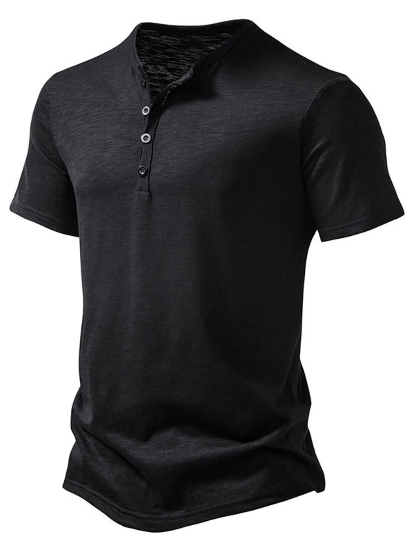 Men's Button Detail Short Sleeve Top - Velora Luxury Fashion