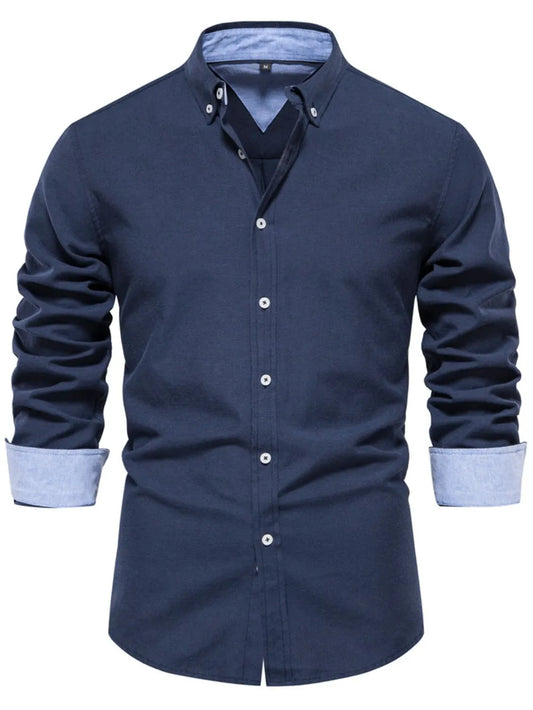 Men's Button Down Collared Neck Shirt - Velora