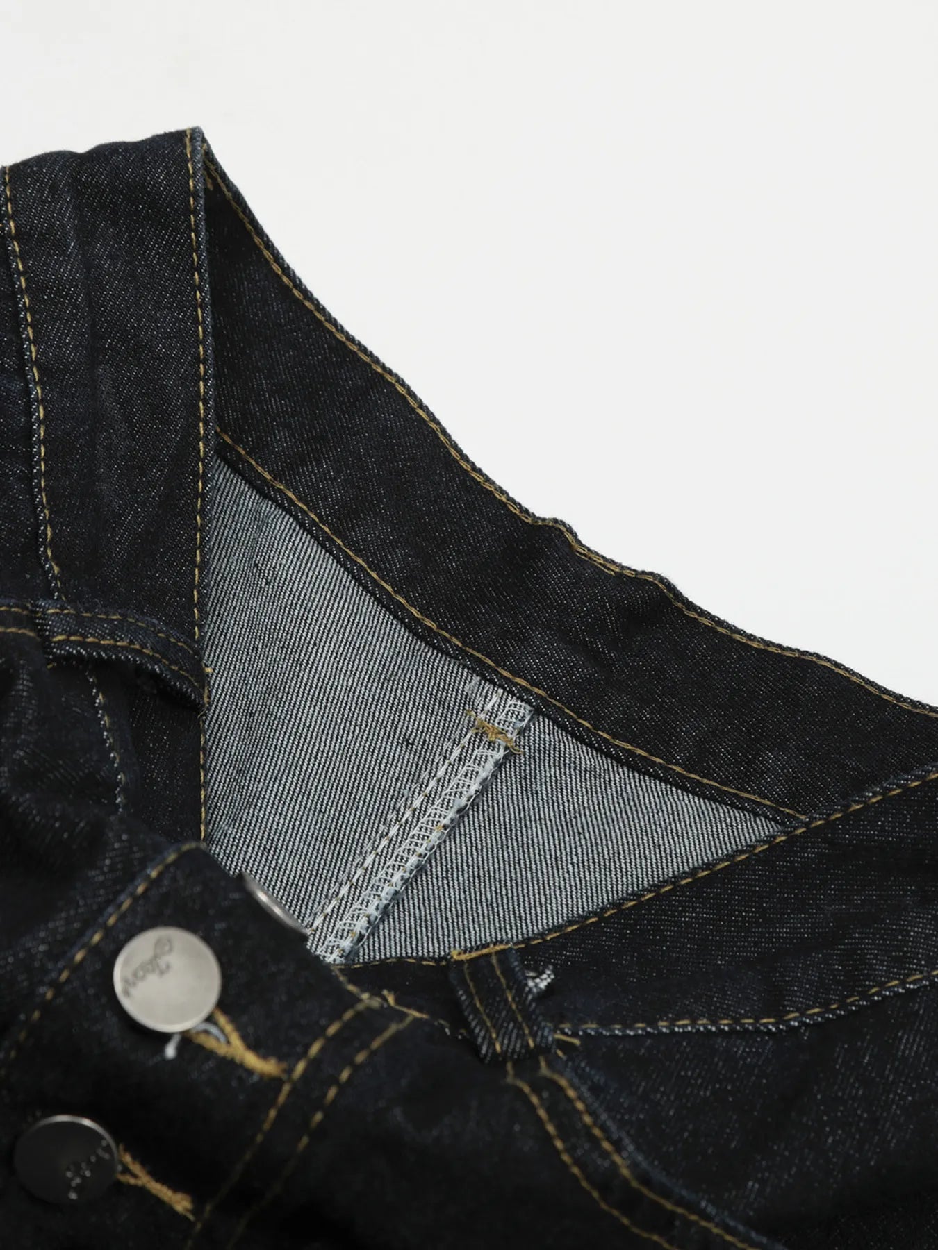 Men's Button Fly High Waist Curved Jeans - Velora