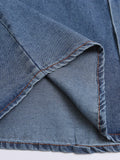Men's Button Up Short Sleeve Denim Shirt - Velora Luxury Fashion