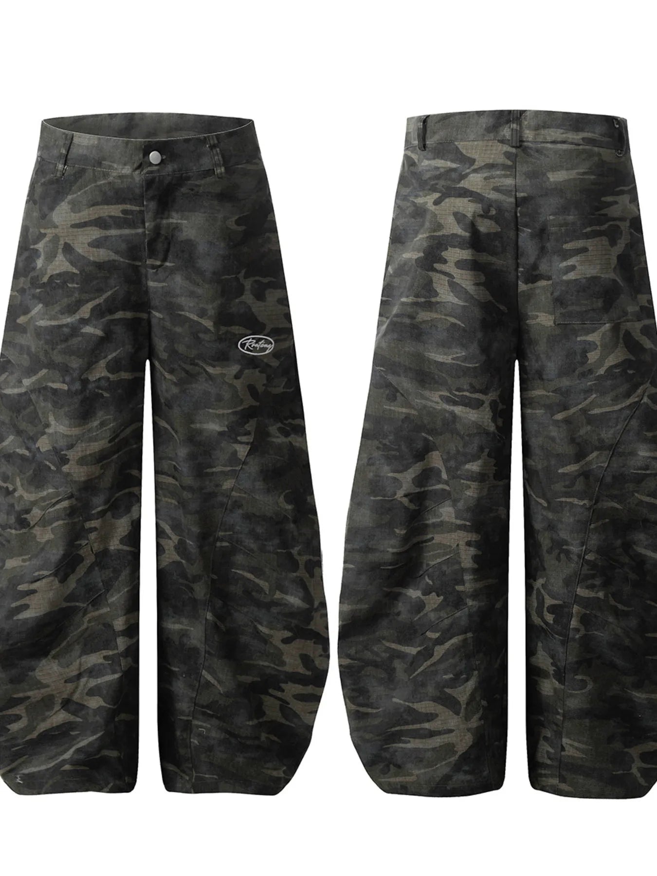 Men's Camouflage Curved Cargo Pants - Velora