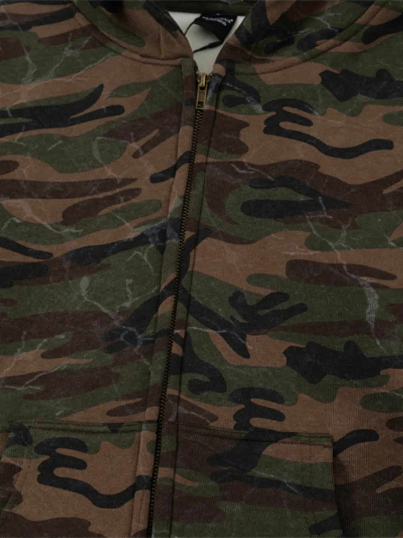 Men's Camouflage Print Zip-Up Hoodie - Velora Luxury Fashion
