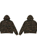 Men's Camouflage Print Zip-Up Hoodie - Velora Luxury Fashion