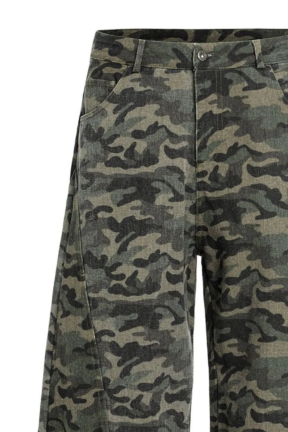 Men's Camouflage Wide-Leg Cargo Pants - Velora