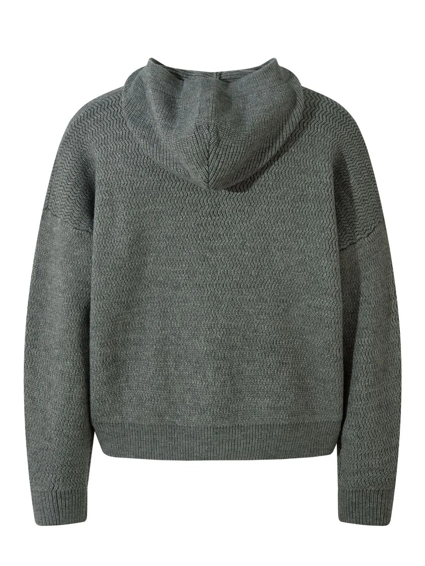Men's Casual Hooded Zip-Up Knit Cardigan - Velora