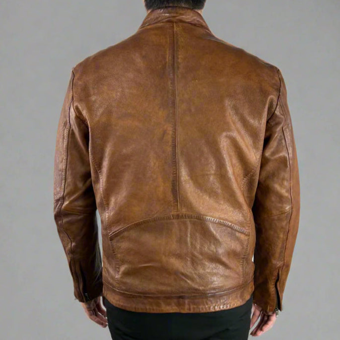 Men's Classic Sheep Leather Jacket - Velora Luxury Fashion