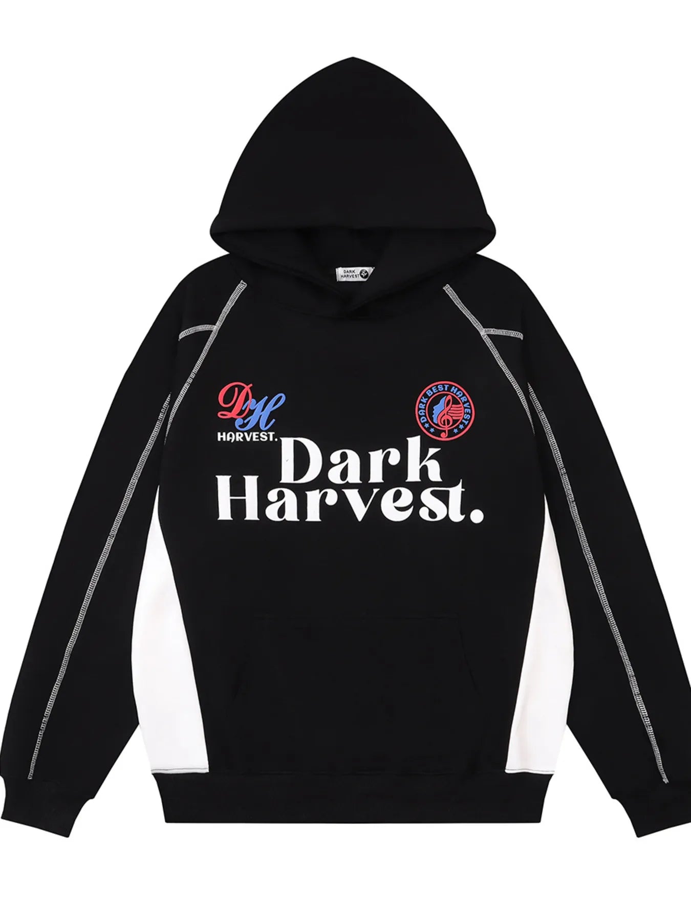 Men's Color Block Letter Graphic Hoodie - Velora Luxury Fashion