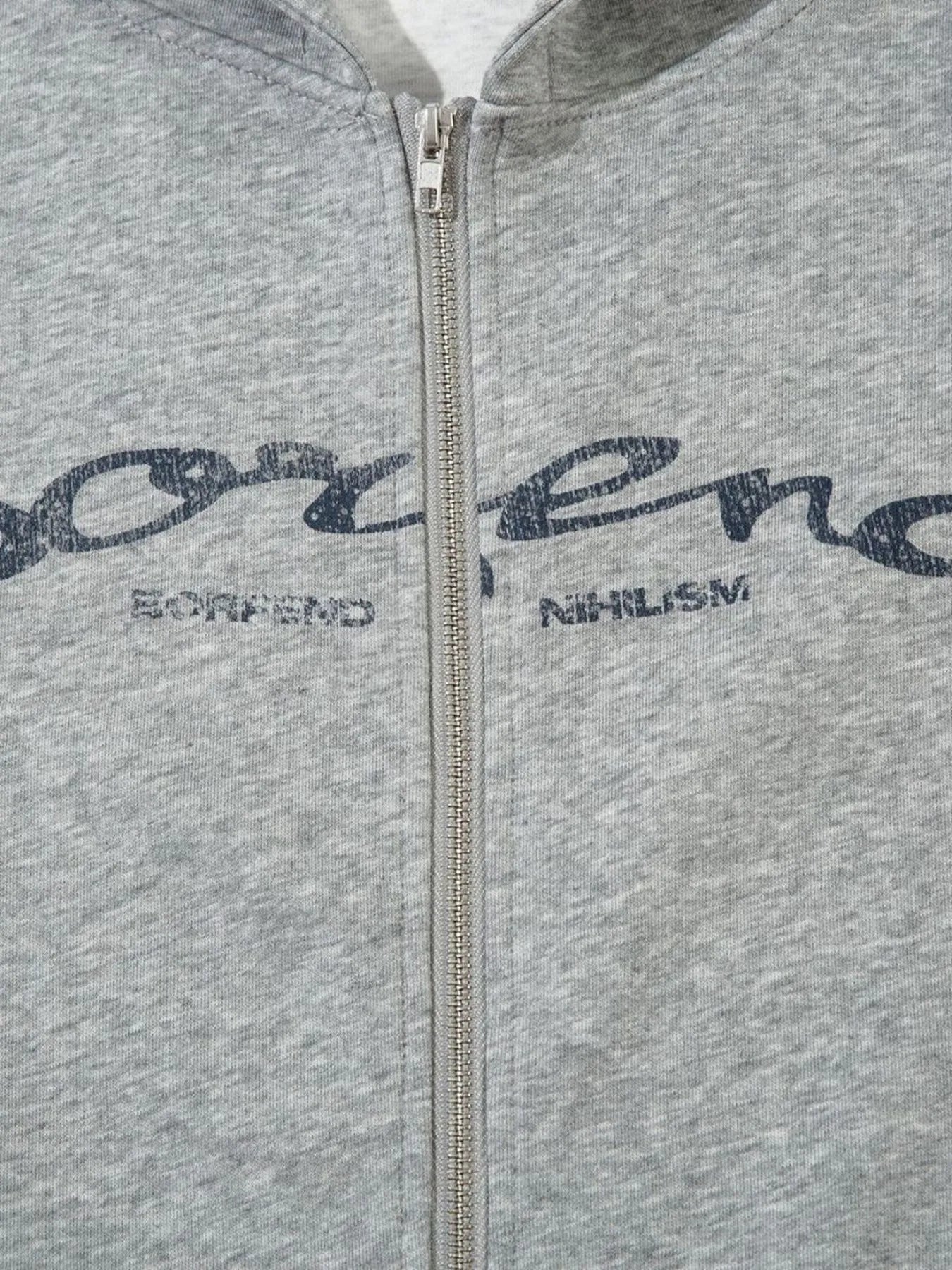 Men's Color Block Letter Graphic Zip-Up Hoodie - Velora Luxury Fashion