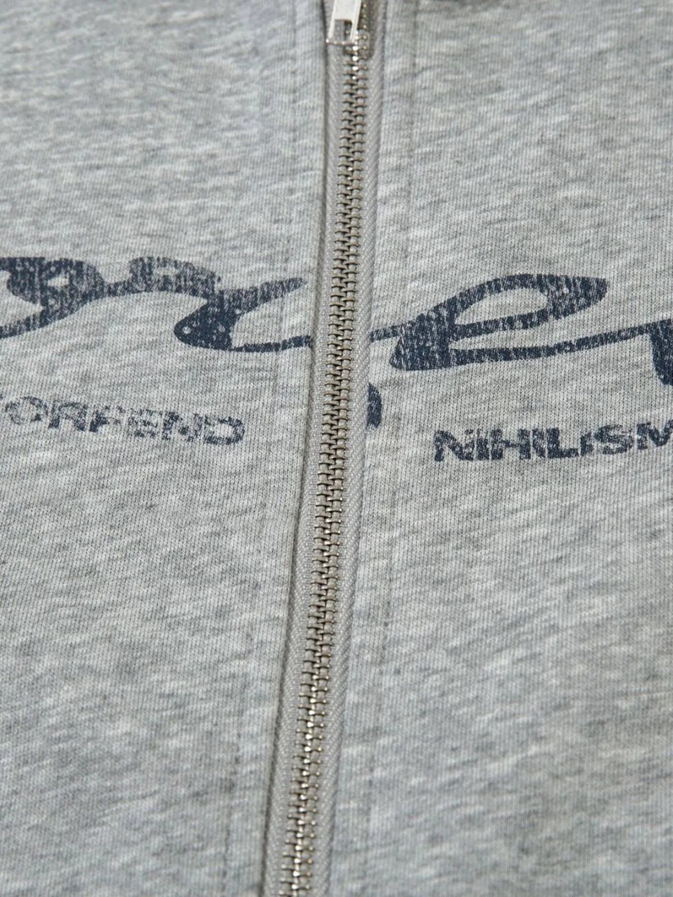 Men's Color Block Letter Graphic Zip-Up Hoodie - Velora Luxury Fashion