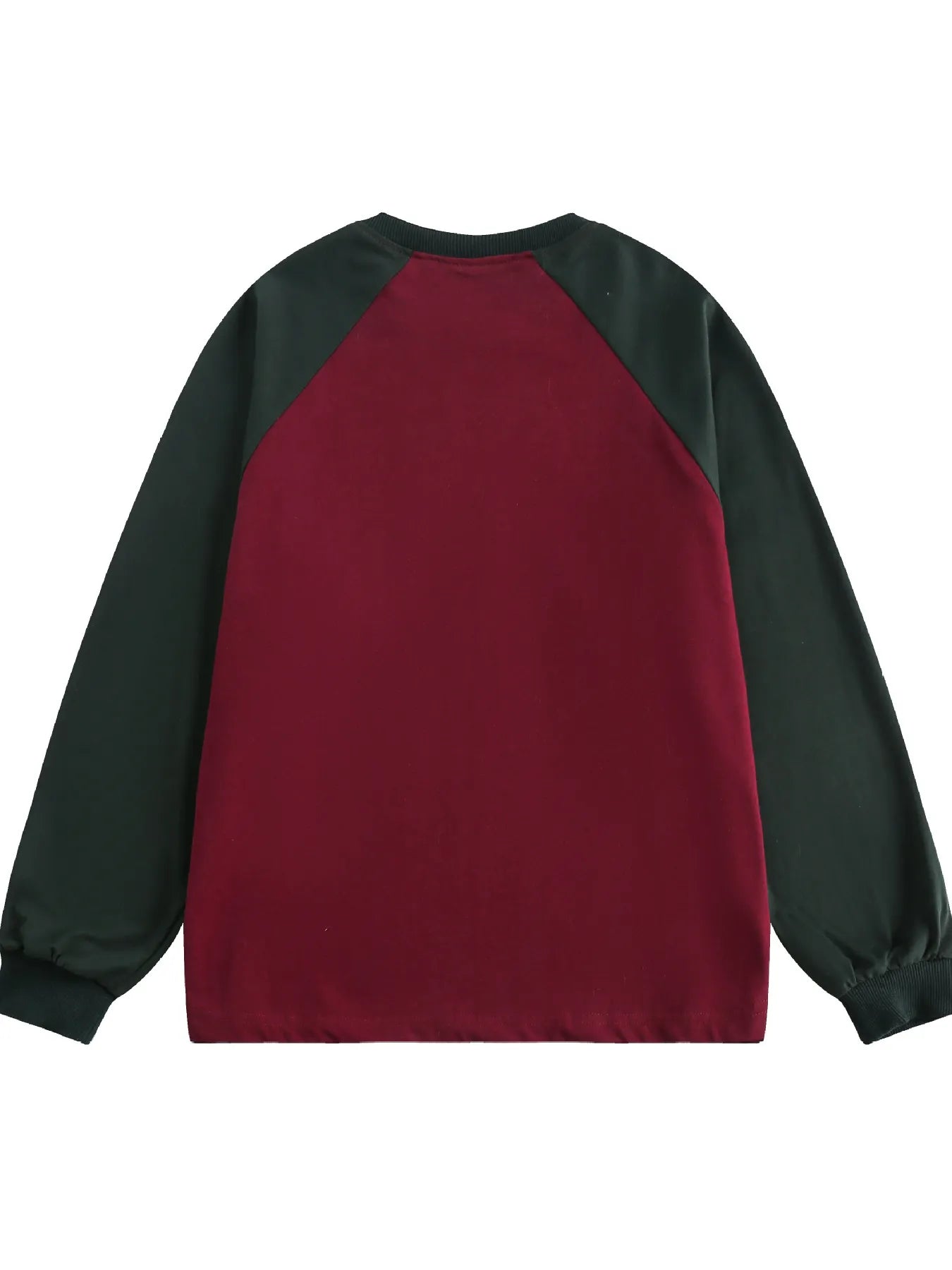 Men's Color Block Raglan Sleeve Letter Graphic Sweatshirt - Velora