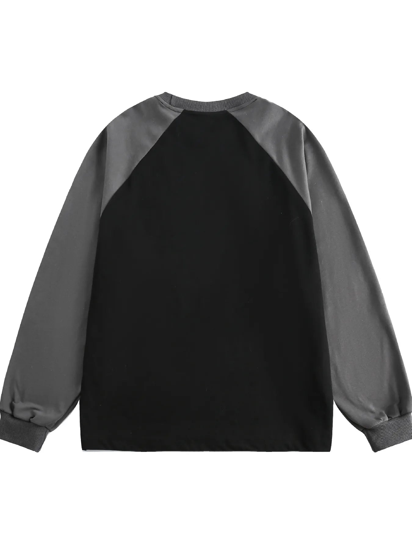 Men's Color Block Raglan Sleeve Letter Graphic Sweatshirt - Velora