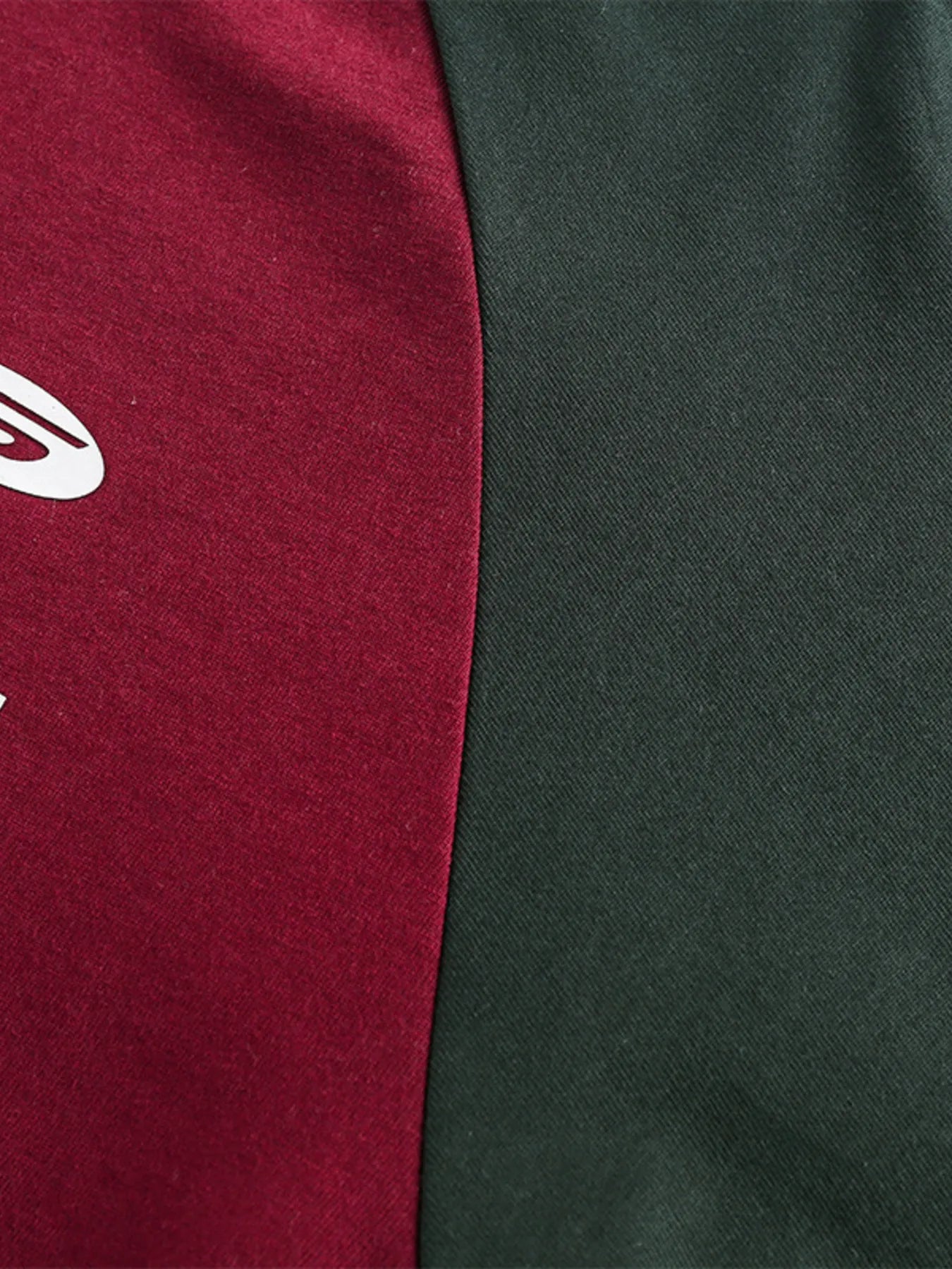 Men's Color Block Raglan Sleeve Letter Graphic Sweatshirt - Velora