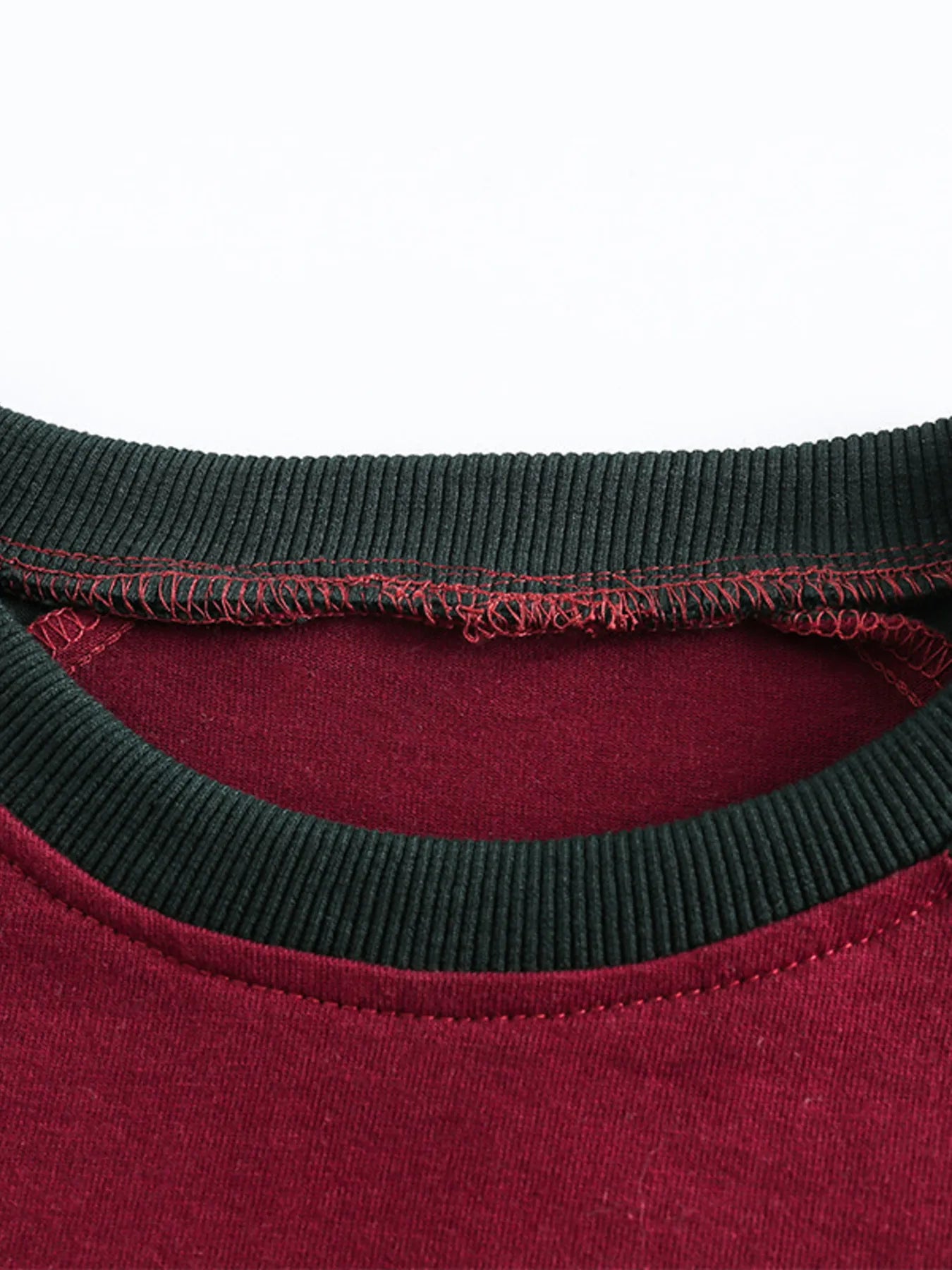 Men's Color Block Raglan Sleeve Letter Graphic Sweatshirt - Velora