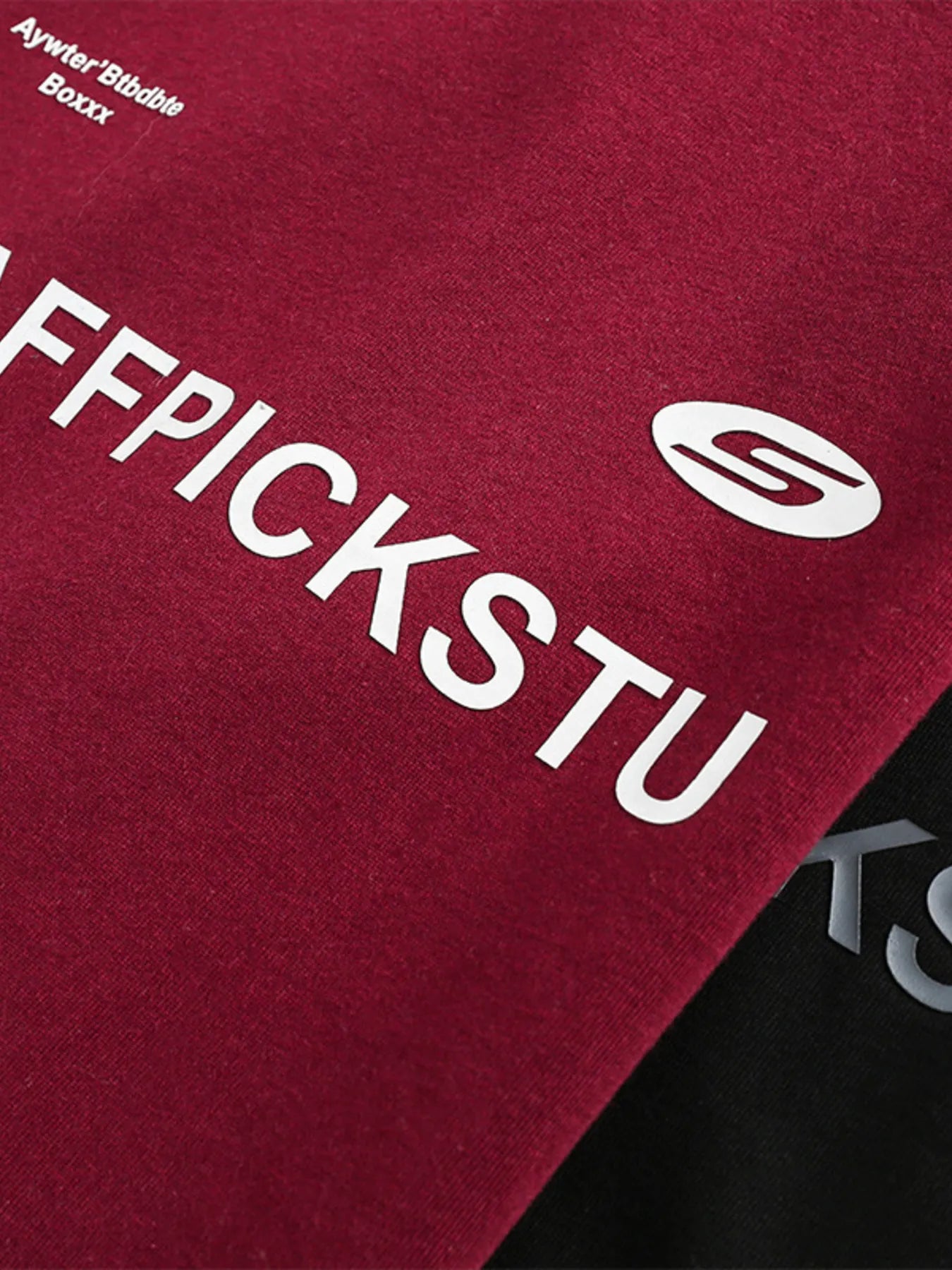 Men's Color Block Raglan Sleeve Letter Graphic Sweatshirt - Velora