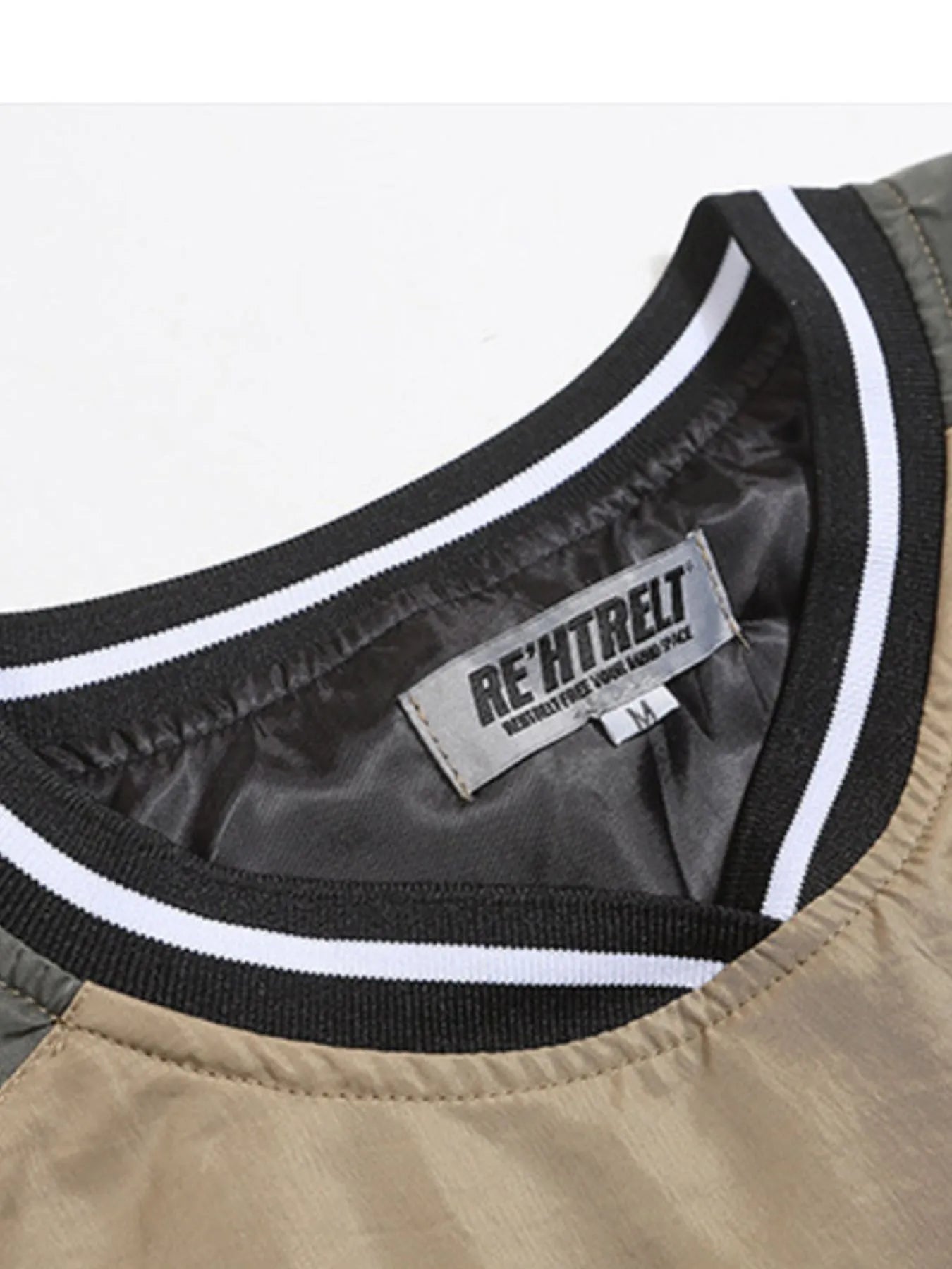 Men's Contrast Pullover Windbreaker with Embroidered Deatil - Velora Luxury Fashion