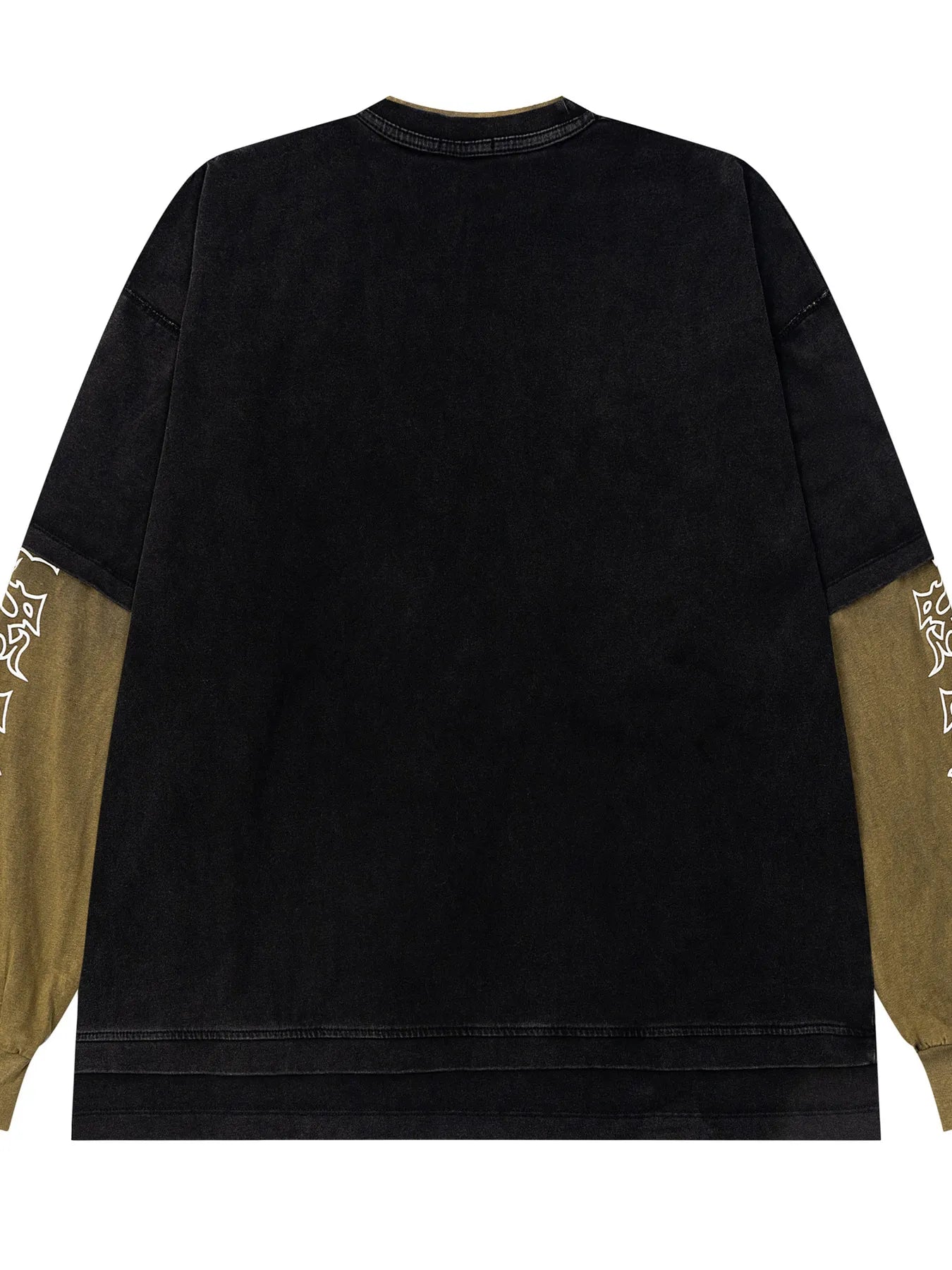 Men's Contrast Sleeve Round Neck Sweatshirt - Velora Luxury Fashion