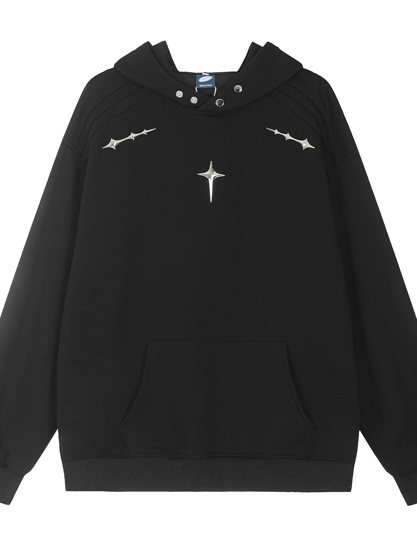 Men's Cross Star Kangaroo Pocket Hoodie - Velora Luxury Fashion