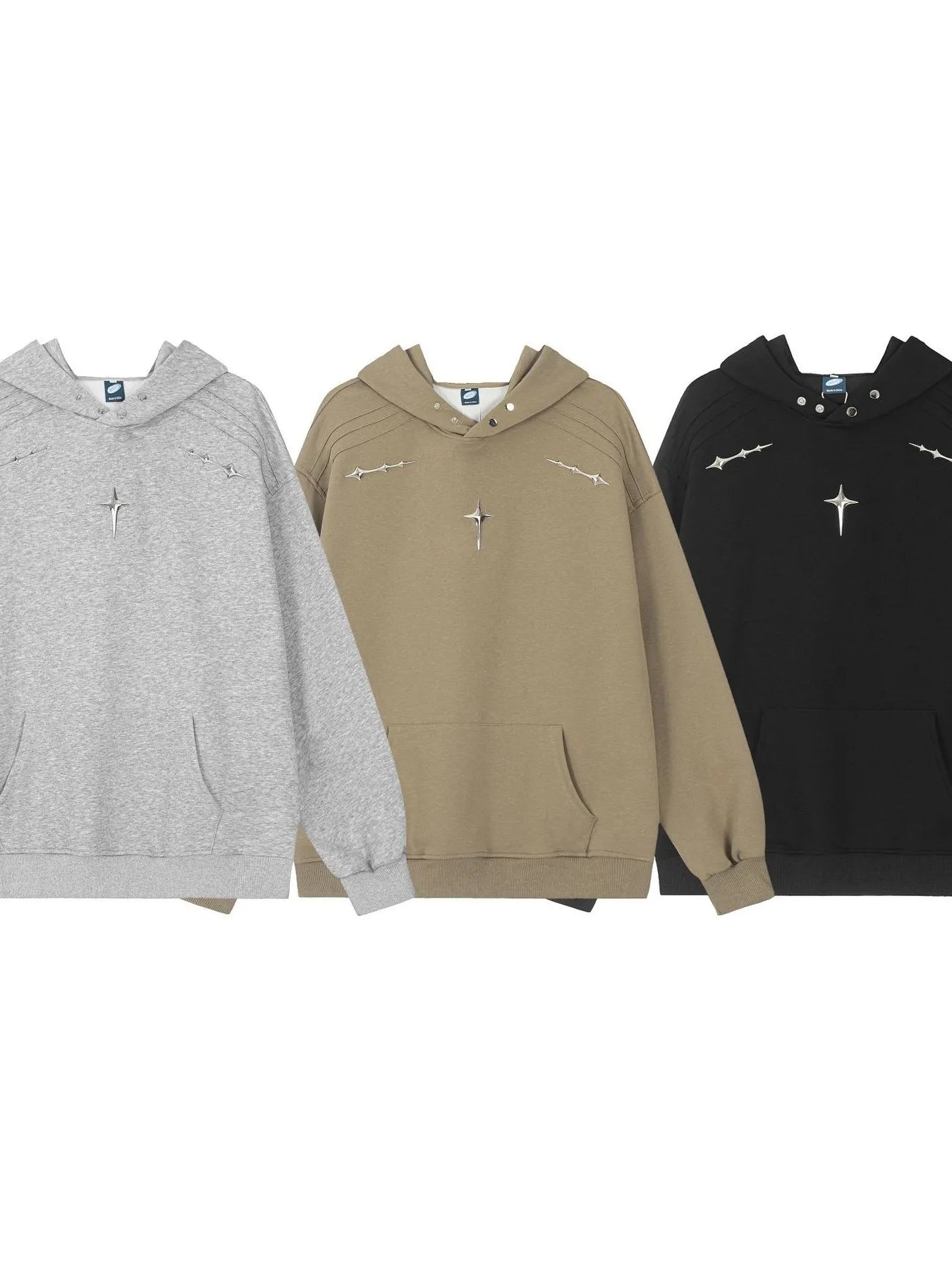 Men's Cross Star Kangaroo Pocket Hoodie - Velora Luxury Fashion