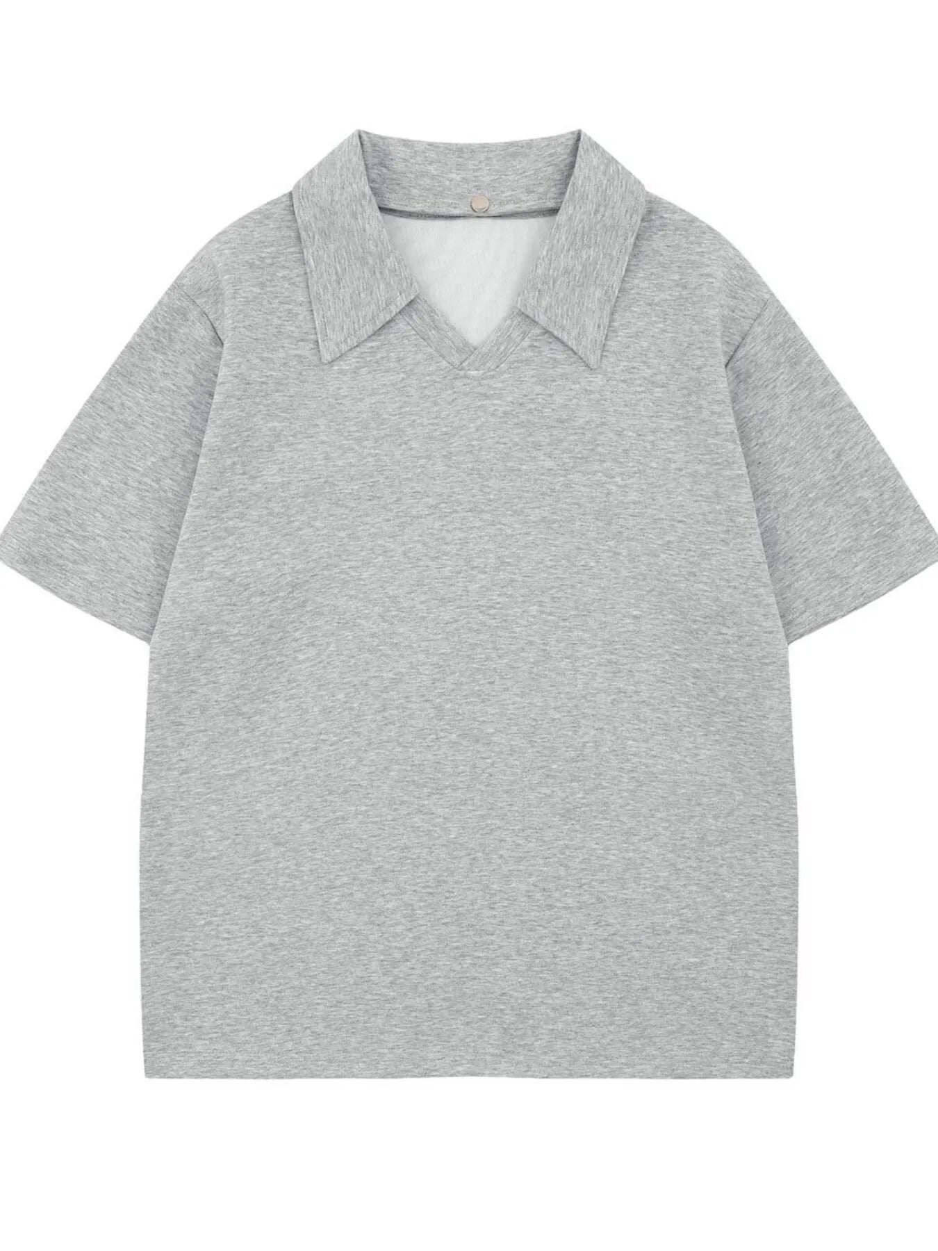 Men's Detachable Collar Short Sleeve Top - Velora Luxury Fashion
