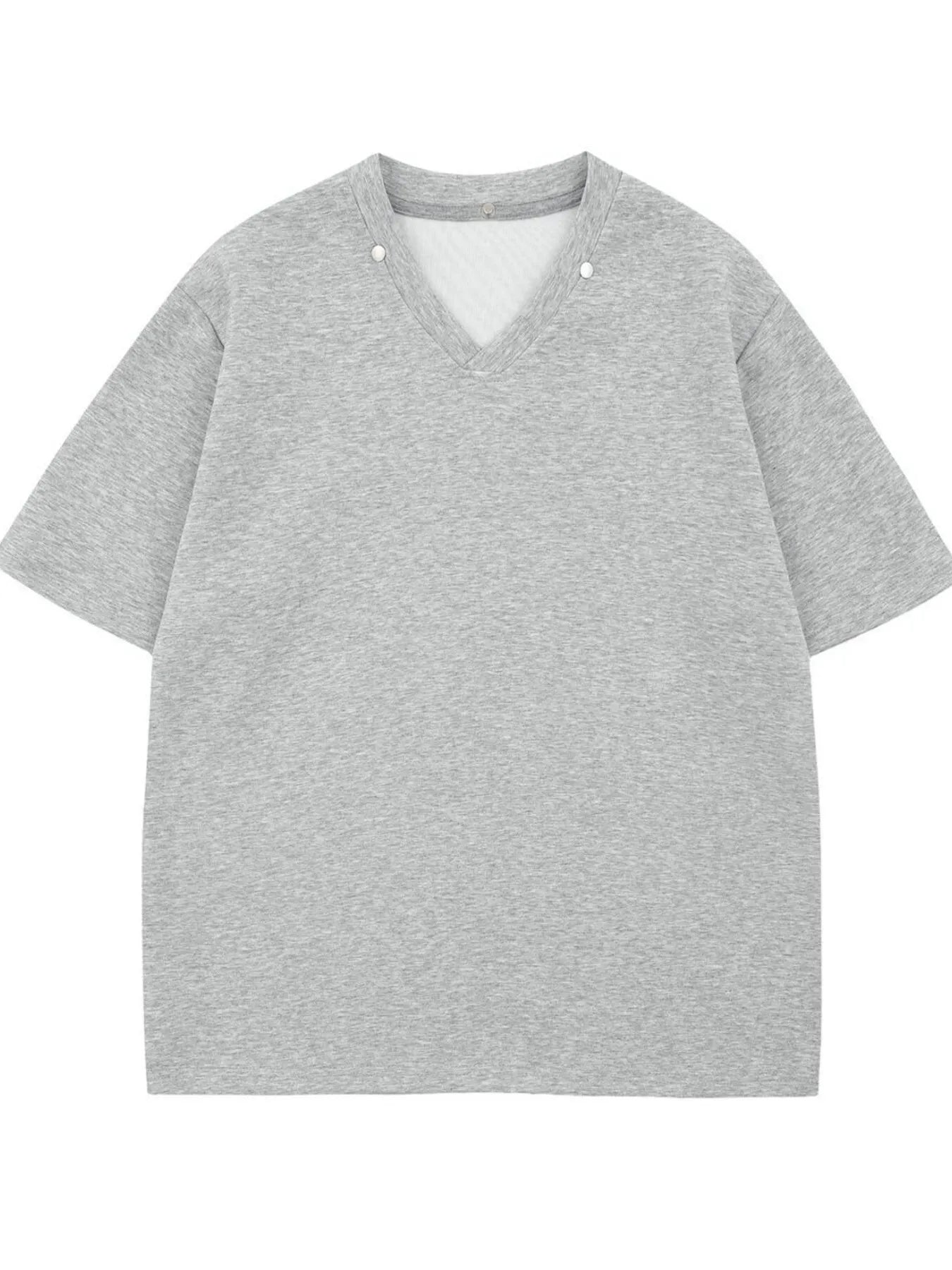 Men's Detachable Collar Short Sleeve Top - Velora Luxury Fashion