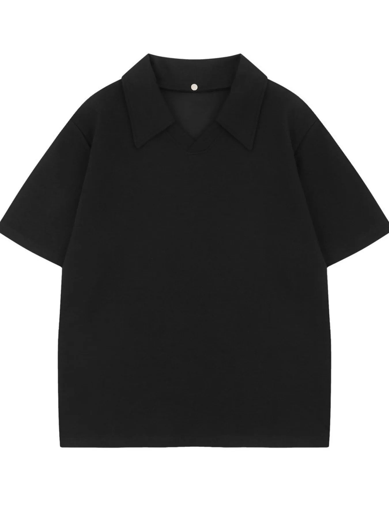 Men's Detachable Collar Short Sleeve Top - Velora Luxury Fashion
