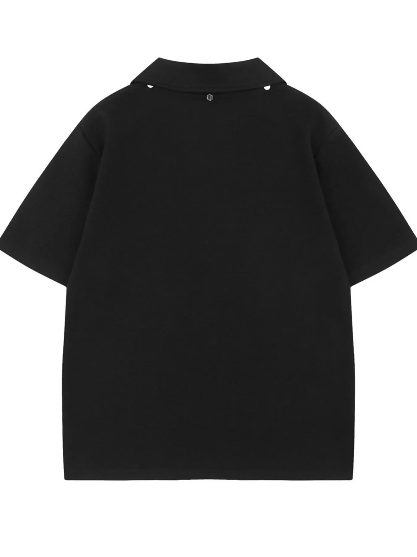 Men's Detachable Collar Short Sleeve Top - Velora Luxury Fashion