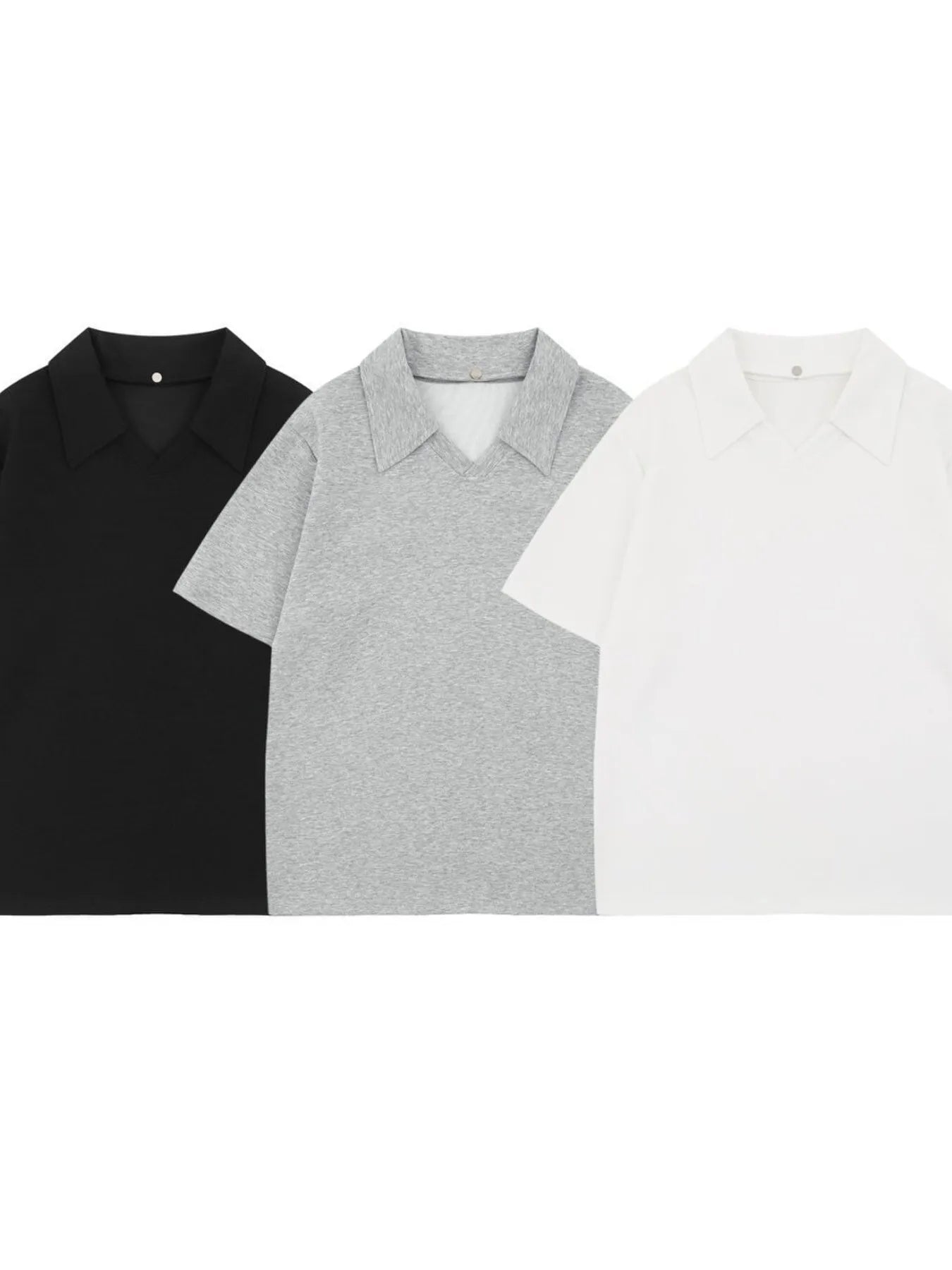 Men's Detachable Collar Short Sleeve Top - Velora Luxury Fashion