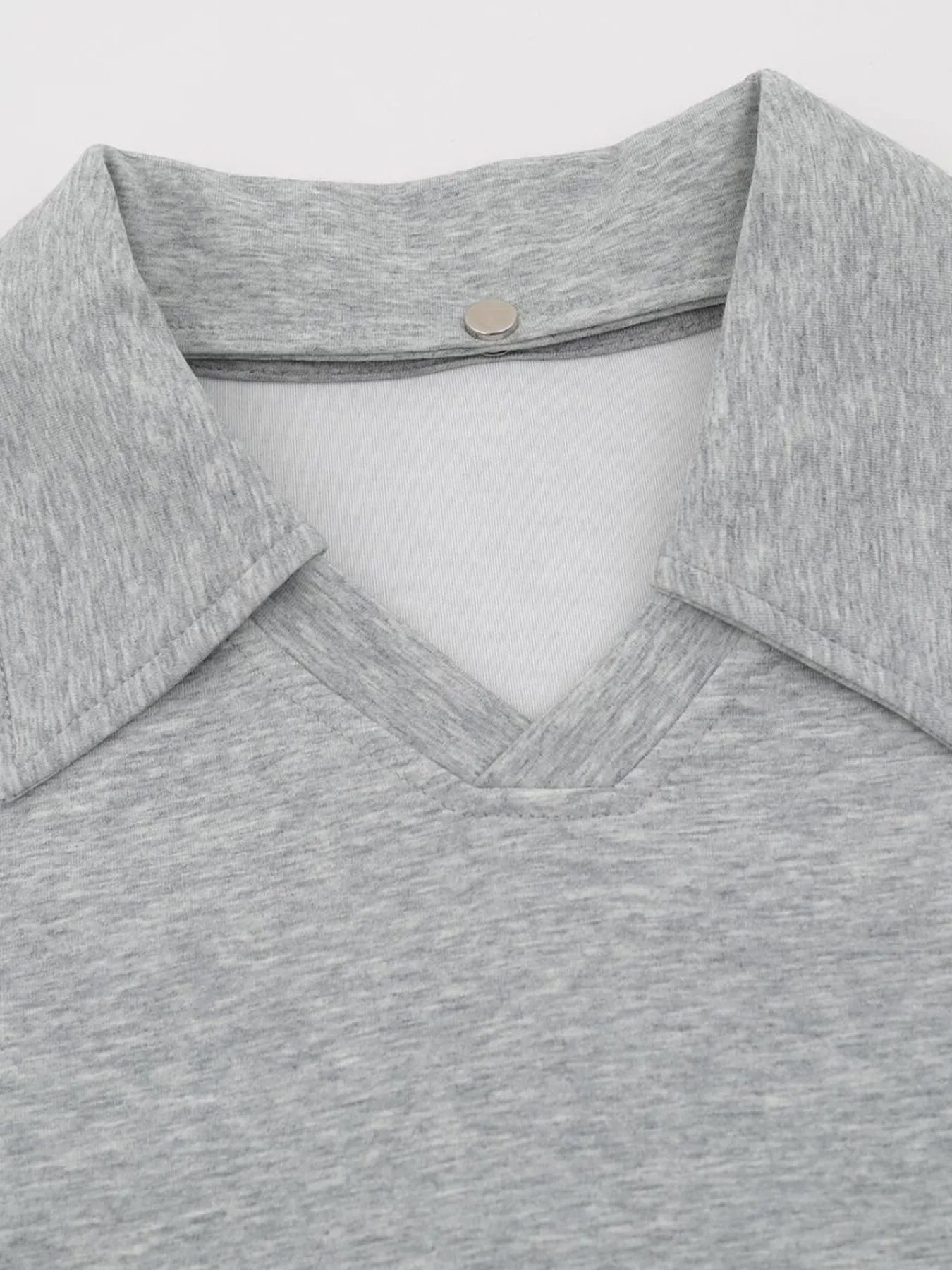 Men's Detachable Collar Short Sleeve Top - Velora Luxury Fashion