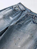 Men's Distressed Button Fly Wide Leg Jeans - Velora Luxury Fashion