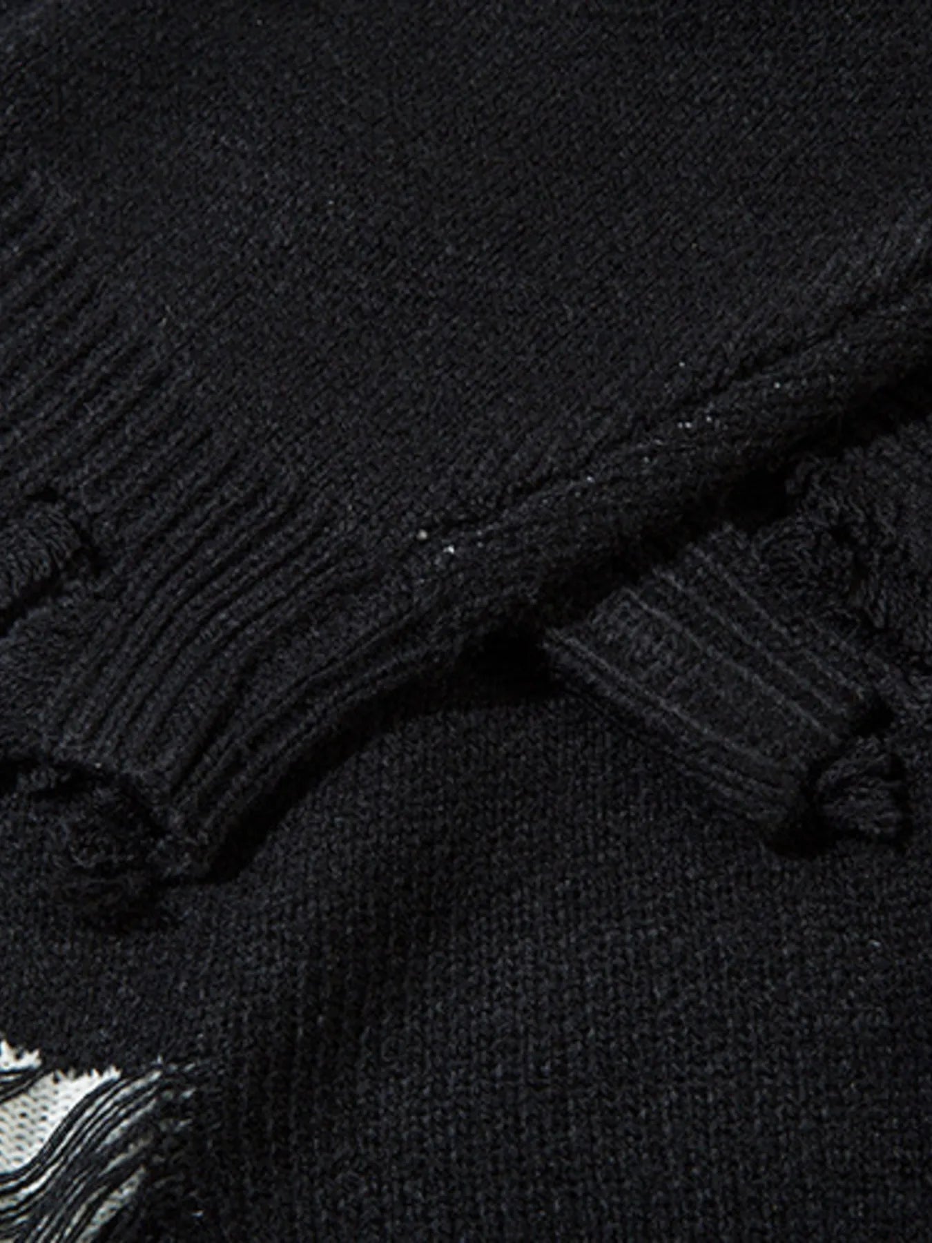 Men's Distressed Chain Detail Oversized Sweater - Velora Luxury Fashion