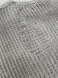 Men's Distressed Knit Vest with Frayed Edges - Velora Luxury Fashion