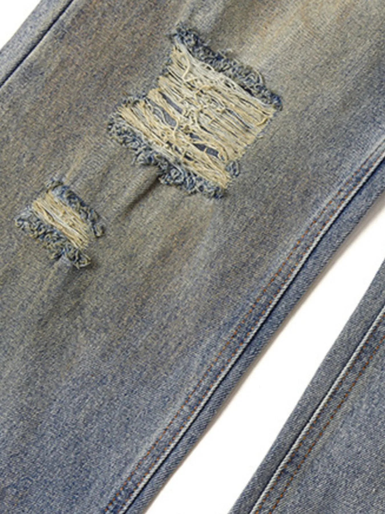 Men's Distressed Wide Leg Jeans - Velora Luxury Fashion