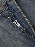 Men's Distressed Wide Leg Vintage Wash Jeans - Velora Luxury Fashion