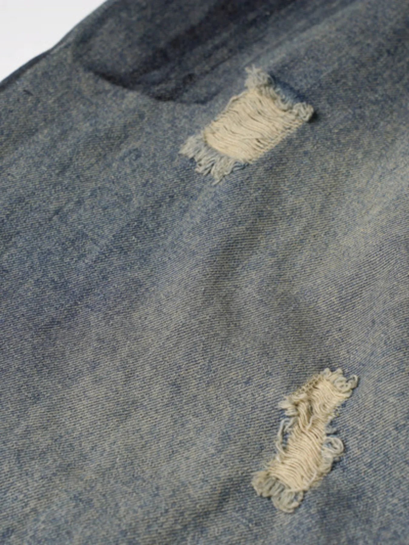 Men's Distressed Wide Leg Vintage Wash Jeans - Velora Luxury Fashion