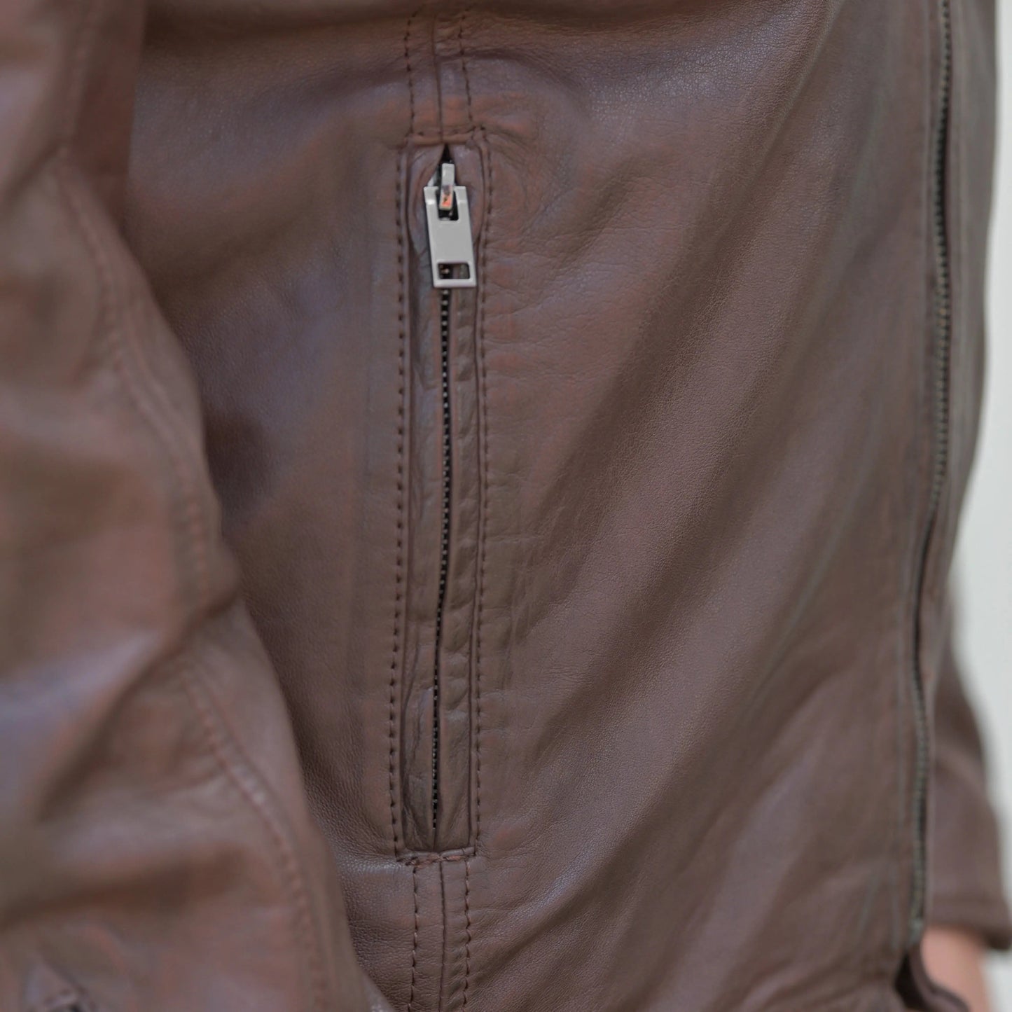 Men's Dual Flap Pockets Leather Jacket - Velora Luxury Fashion