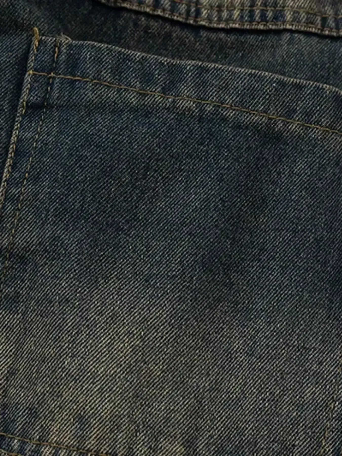 Men's Elastic Waist Washed Cargo Jeans - Velora Luxury Fashion